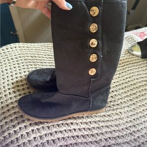 UGG Black Winter Boots with Suede Finish